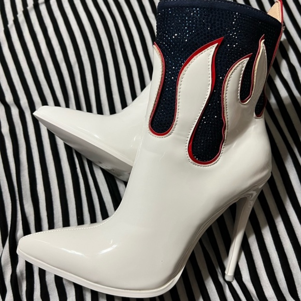 🆕 Azalea Wang Flame Ankle Boots